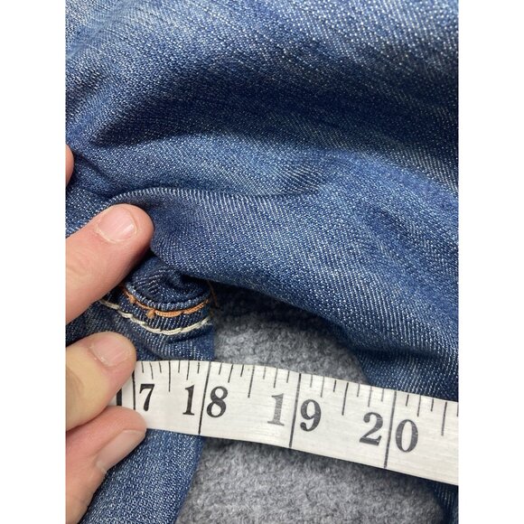 Big Star Copen Denim Jacket Girls Size S Blue Long Sleeve Button Up Distressed - Picture 5 of 8